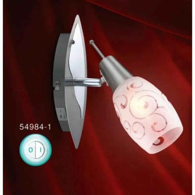 Spot Globo FLORITA Chrome, Nickel mat, 1 lumière