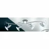 Spot Globo FRANCES I Chrome, Acier inoxydable, Nickel mat, 4 lumières