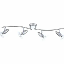 Spot Globo FRANCES I Chrome, Acier inoxydable, Nickel mat, 4 lumières