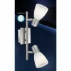 Spot Globo PARRY I Chrome, Nickel mat, 2 lumières