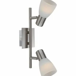 Spot Globo PARRY I Chrome, Nickel mat, 2 lumières