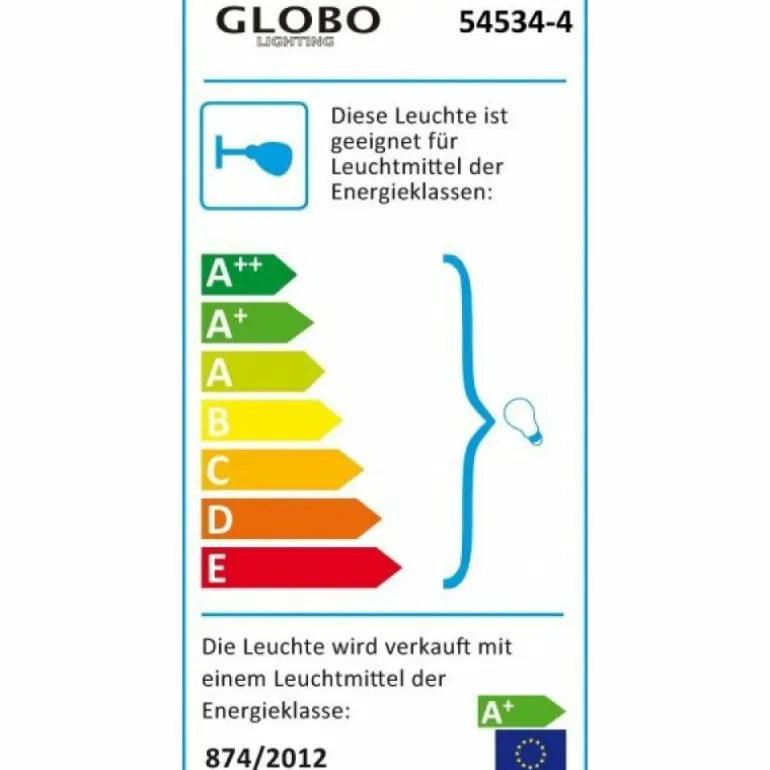Spot Globo PARRY I Nickel mat, 4 lumières