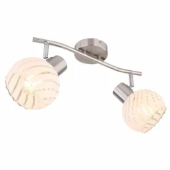 Spot Globo WILLY Nickel mat, 2 lumières