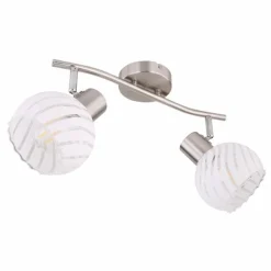 Spot Globo WILLY Nickel mat, 2 lumières
