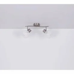 Spot Globo WILLY Nickel mat, 2 lumières