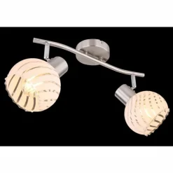 Spot Globo WILLY Nickel mat, 2 lumières