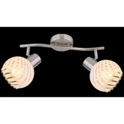 Spot Globo WILLY Nickel mat, 2 lumières