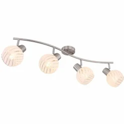 Spot Globo WILLY Nickel mat, 4 lumières