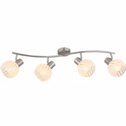 Spot Globo WILLY Nickel mat, 4 lumières