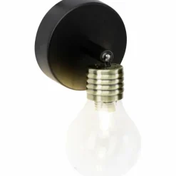 Spot mural Brilliant Bulb Laiton, Noir, 1 lumière