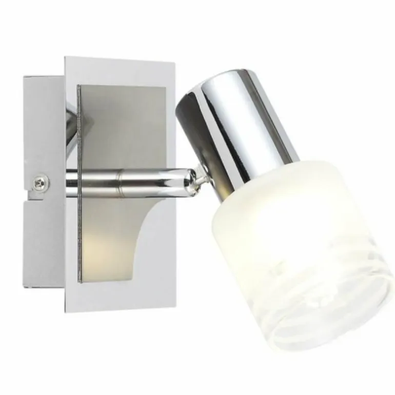 Spot mural Brilliant Leuchten Lea Chrome, Blanc, 1 lumière