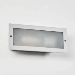 Spot mural encastré Peria Blanc, 1 lumière