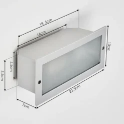 Spot mural encastré Peria Blanc, 1 lumière