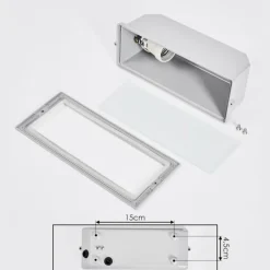 Spot mural encastré Peria Blanc, 1 lumière