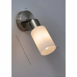 Spot mural Reality Acier inoxydable, Blanc, 1 lumière