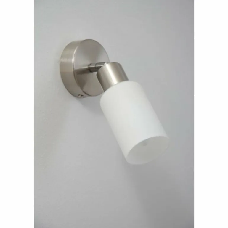 Spot mural Reality Acier inoxydable, Blanc, 1 lumière