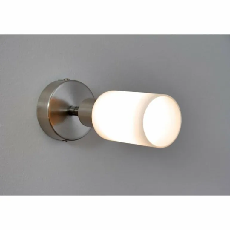 Spot mural Reality Acier inoxydable, Blanc, 1 lumière