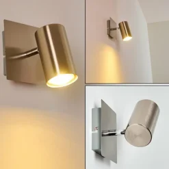 Spot mural Zuoz Nickel mat, 1 lumière
