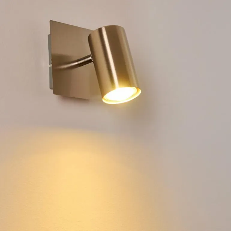 Spot mural Zuoz Nickel mat, 1 lumière