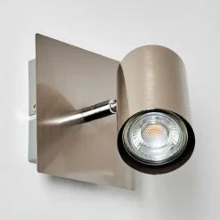 Spot mural Zuoz Nickel mat, 1 lumière