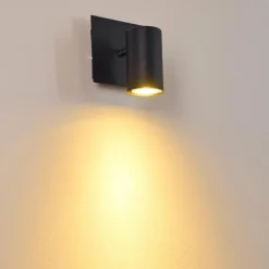 Spot mural Zuoz Noir, 1 lumière