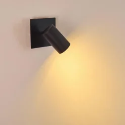 Spot mural Zuoz Noir, 1 lumière