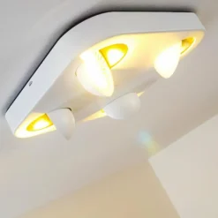 Spot plafond Granada LED Blanc, 4 lumières
