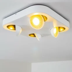 Spot plafond Granada LED Blanc, 4 lumières