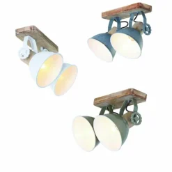 Spot Steinhauer GEARWOOD Blanc, 2 lumières