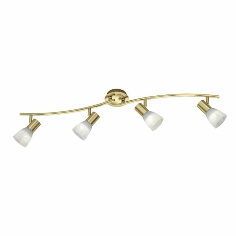 Spot Trio LEVISTO LED Laiton, 4 lumières