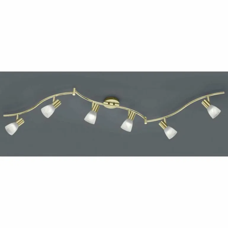 Spot Trio LEVISTO LED Laiton, 6 lumières