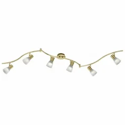 Spot Trio LEVISTO LED Laiton, 6 lumières