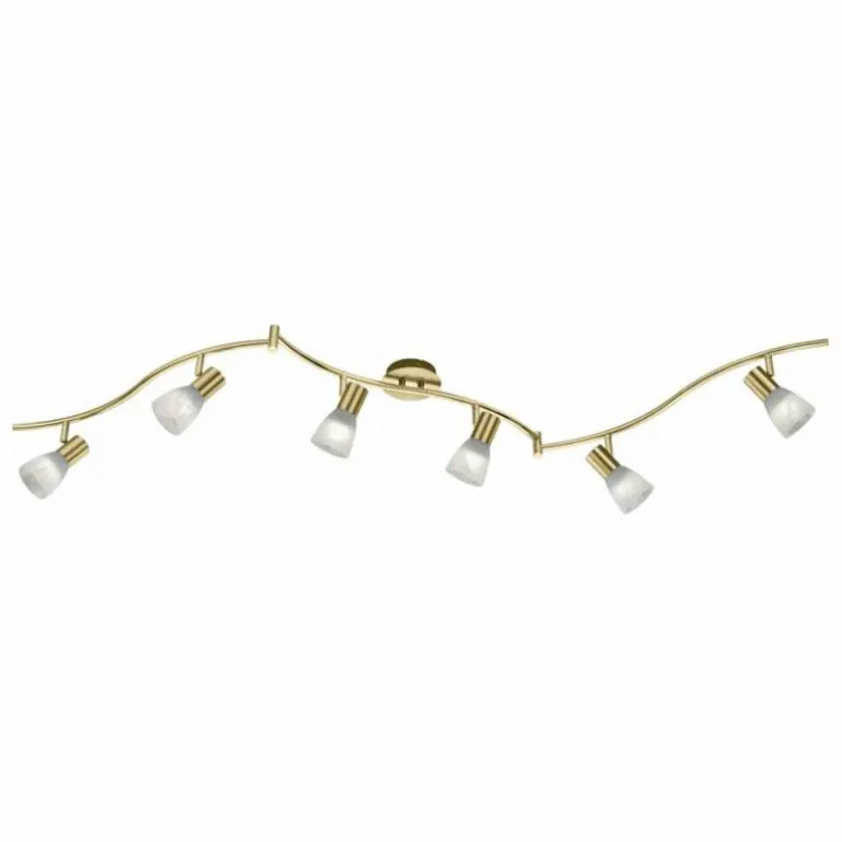 Spot Trio LEVISTO LED Laiton, 6 lumières