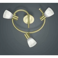 Spot Trio LEVISTO LED Laiton, 3 lumières