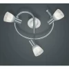 Spot Trio LEVISTO LED Nickel mat, 3 lumières