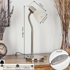 Stampen Lampe à poser Nickel mat, 1 lumière