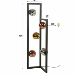 Stellar Lampadaire Anthracite, 5 lumières