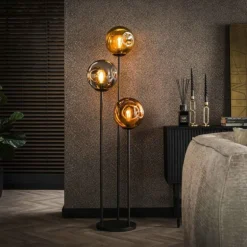 Stellar Lampadaire Anthracite, 3 lumières
