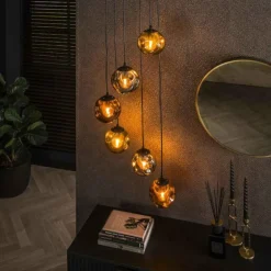 Stellar Suspension Anthracite, 6 lumières