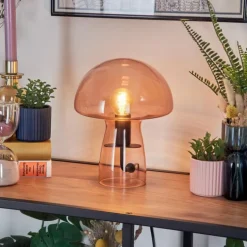 Style champignon Almagre Lampe à poser Noir, 1 lumière