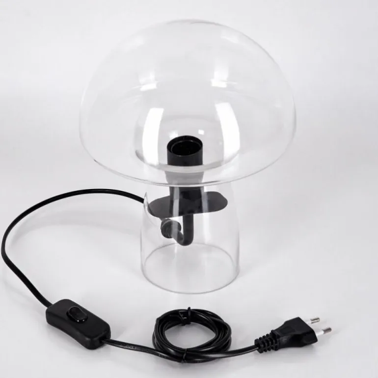 Style champignon Almagre Lampe à poser Noir, 1 lumière