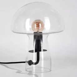 Style champignon Almagre Lampe à poser Noir, 1 lumière