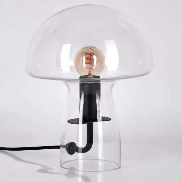Style champignon Almagre Lampe à poser Noir, 1 lumière