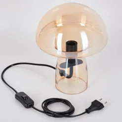 Style champignon Almagre Lampe à poser Noir, 1 lumière