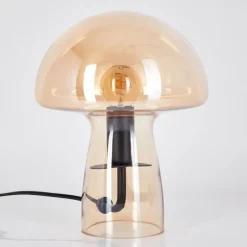 Style champignon Almagre Lampe à poser Noir, 1 lumière