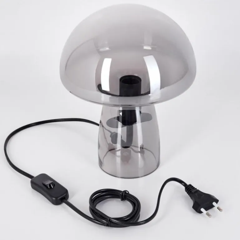 Style champignon Almagre Lampe à poser Noir, 1 lumière