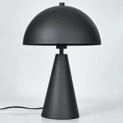 Style champignon Nor Lampe à poser Noir, 1 lumière