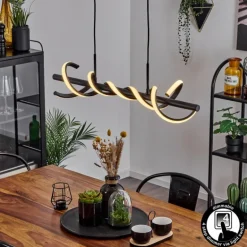 Suspension Alvarim LED Noir, 1 lumière