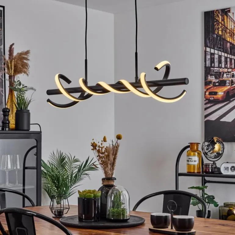 Suspension Alvarim LED Noir, 1 lumière