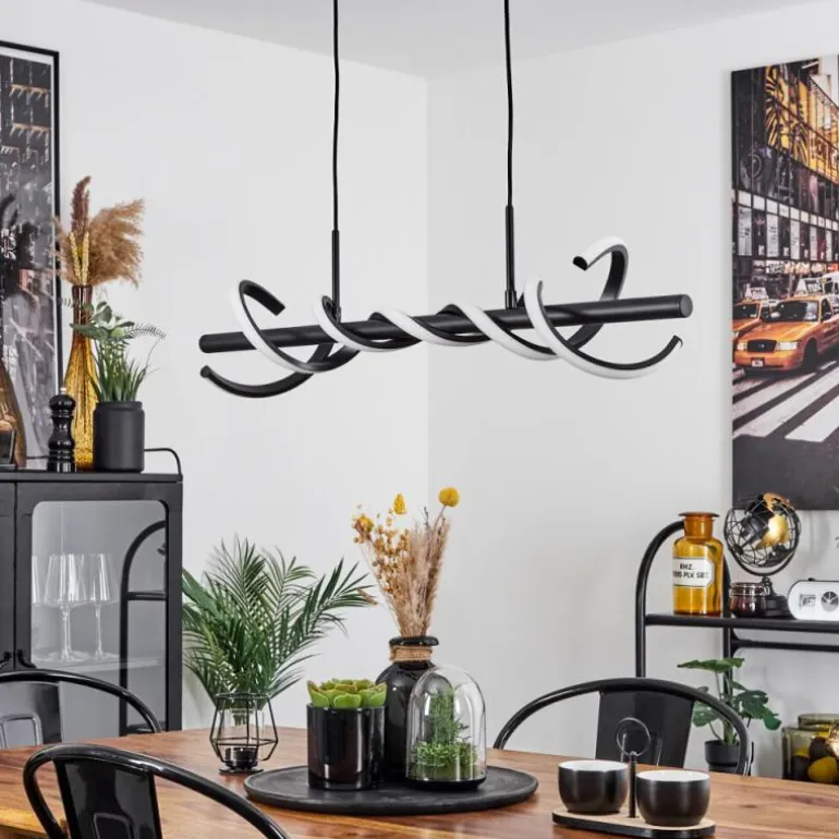 Suspension Alvarim LED Noir, 1 lumière